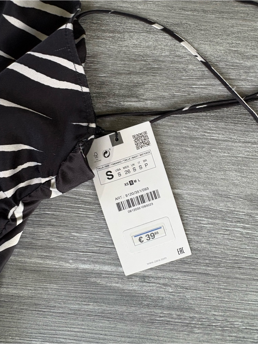 Zara Black and White Zebra-Print Dress - Picture 4 of 4